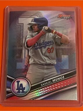 Samuel Munoz [Refractor] #TP-24 2022 Bowman’s Best Top Prospects Baseball Card
